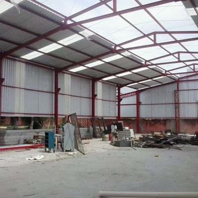 Construção de galpão estrutura metálica